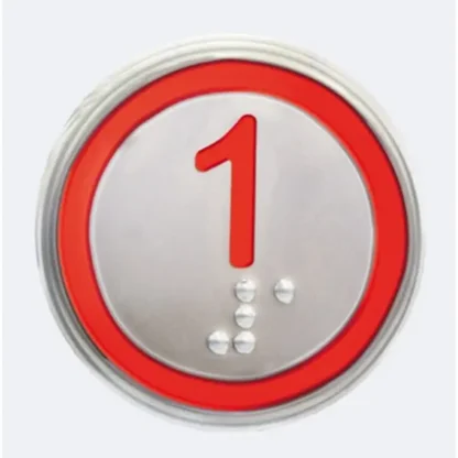 Nyomógomb kerek (VEGA VENUS XL) - Piros